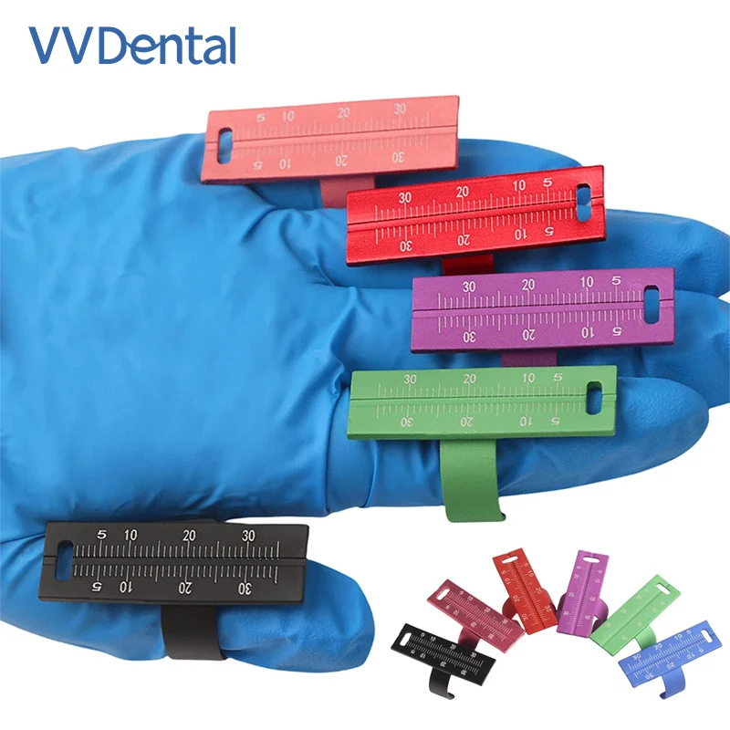 Dental Endo Root Canal Measurement Endodontic Finger Ring Ruler Colorful Aluminium Alloy Scale Dentistry Ring Ruler 35mm 40mm
Dental Endo Root Canal Measurement Endodontic Finger Ring Ruler Colorful Aluminium Alloy Scale Dentistry Ring Ruler 35mm 40mm