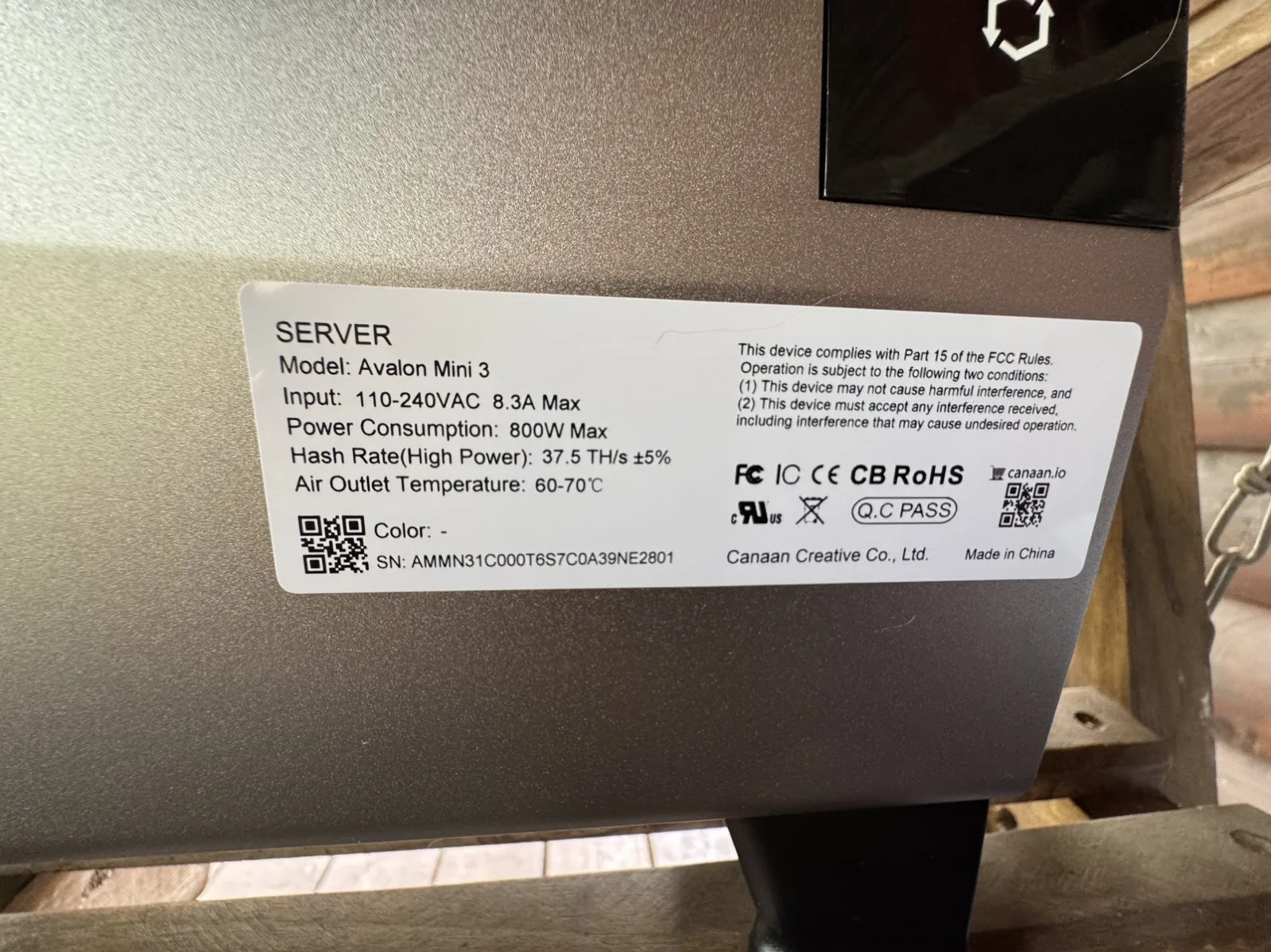 WA+Top Sales Buy 2 Get 1 Free New Canaan Avalon Mini 3 - 37.5TH/s 800W Bitcoin Miner
WA+Top Sales Buy 2 Get 1 Free New Canaan Avalon Mini 3 - 37.5TH/s 800W Bitcoin Miner