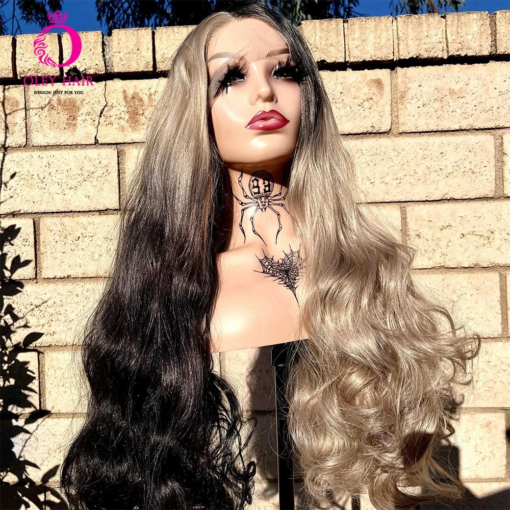 Oley Fashion body wavy Wig Synthetic Lace Front Wigs Grey Mix Black Female 13X4 Lace Wig For Black Women Cosplay Hair Daily Use
Oley Fashion body wavy Wig Synthetic Lace Front Wigs Grey Mix Black Female 13X4 Lace Wig For Black Women Cosplay Hair Daily Use