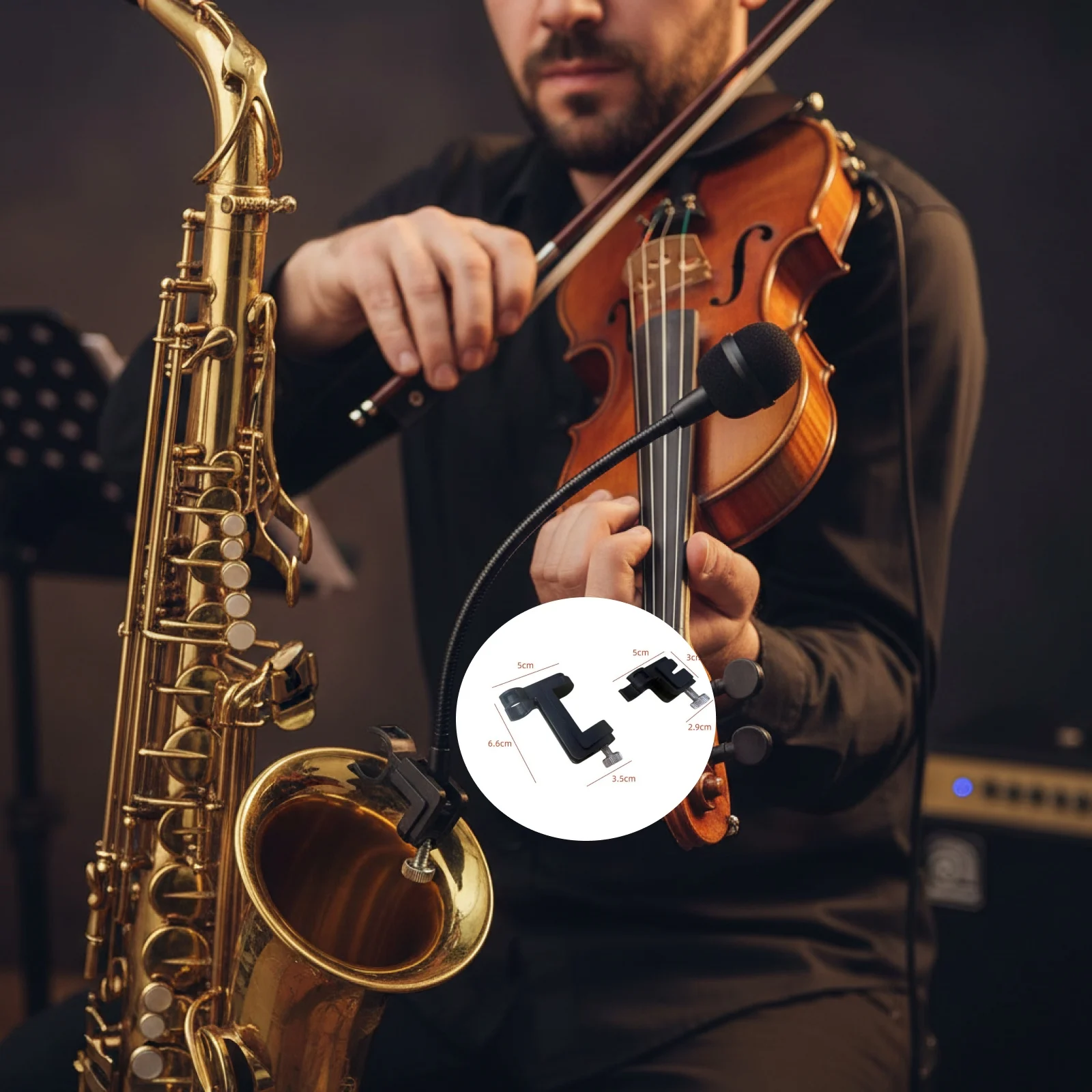 Saxophone Violin Microphone Clip Universal Instrument Mic Clip Mic Stand for Portable Tenor Saxophone Holder
Saxophone Violin Microphone Clip Universal Instrument Mic Clip Mic Stand for Portable Tenor Saxophone Holder