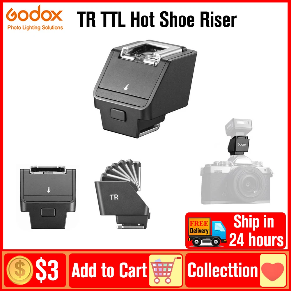 Godox TR TR-C / N / S / F / O TTL Hot Shoe Riser for Canon Nikon Sony Fuji Panasonic Olympus iT30Pro iT20 iT22 iM30 iM20 iM22
Godox TR TR-C / N / S / F / O TTL Hot Shoe Riser for Canon Nikon Sony Fuji Panasonic Olympus iT30Pro iT20 iT22 iM30 iM20 iM22