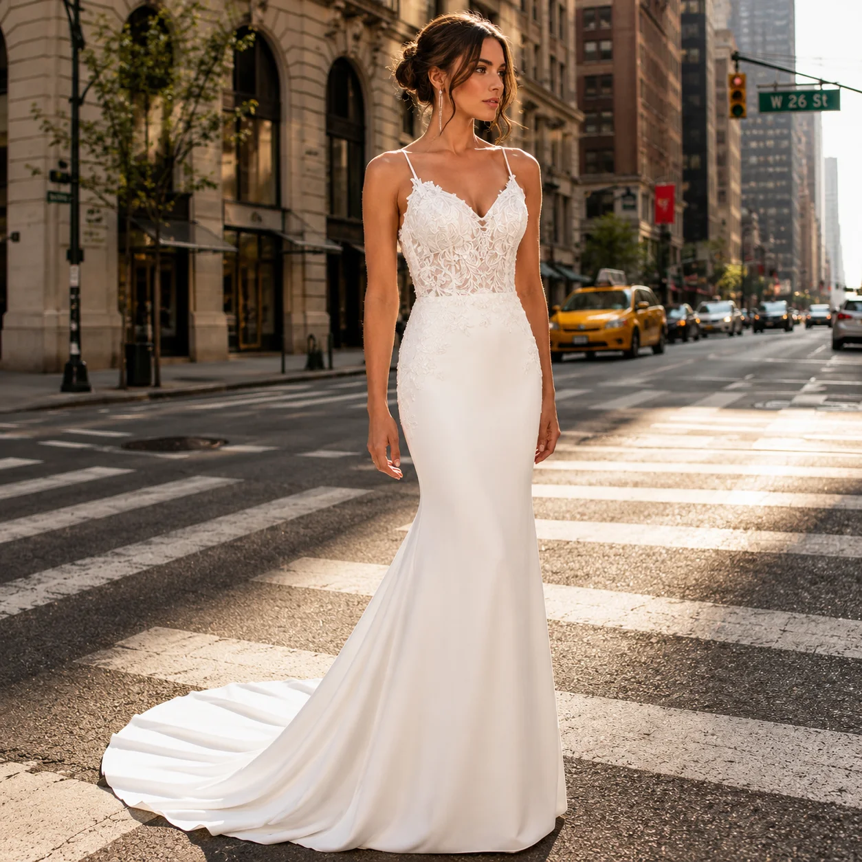 Mermaid Wedding Dresses Lace Appliques Bridal Gown Backless Beaded Buttons Spaghetti Strap Corset Modern Bride Dress Customized
Mermaid Wedding Dresses Lace Appliques Bridal Gown Backless Beaded Buttons Spaghetti Strap Corset Modern Bride Dress Customized