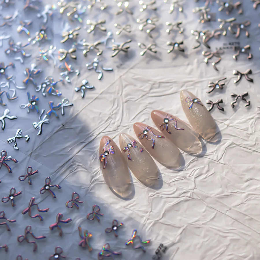 1pcs Ribbon Bowknot 5D Sticker Charms Nail Art Colored Bow Tie Nail Stickers Laser Gold Silver Nail Art Decals Sliders DIY Parts
1pcs Ribbon Bowknot 5D Sticker Charms Nail Art Colored Bow Tie Nail Stickers Laser Gold Silver Nail Art Decals Sliders DIY Parts