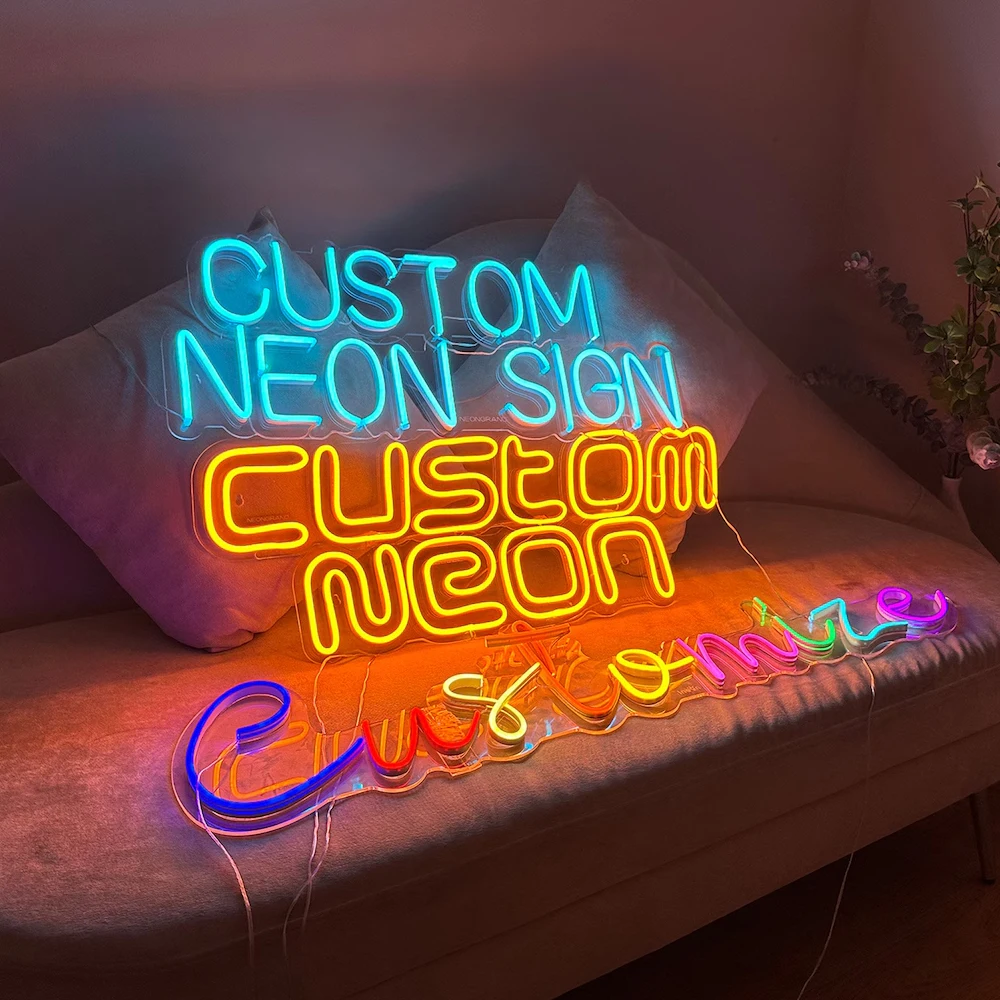 Custom Neon Sign Personalized LED Neon Signs for Wall Decor Light Bedroom Wedding Birthday Gift Party Bar Shop Logo Decoration
Custom Neon Sign Personalized LED Neon Signs for Wall Decor Light Bedroom Wedding Birthday Gift Party Bar Shop Logo Decoration