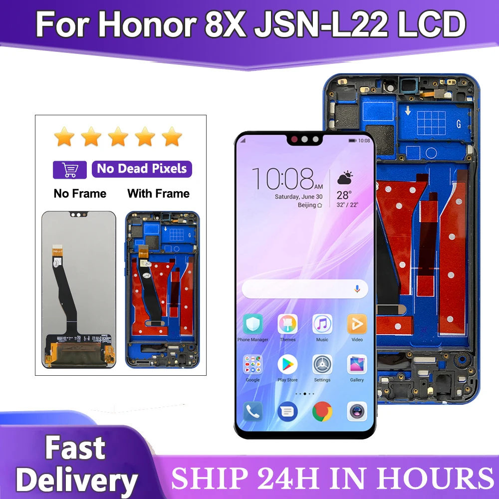 6,5-дюймовый ЖК-дисплей для Honor 8X JSN-L22 JSN-L42, дигитайзер сенсорного экрана в сборе для HONOR 8X, ЖК-дисплей JSN-L11, замена
6,5-дюймовый ЖК-дисплей для Honor 8X JSN-L22 JSN-L42, дигитайзер сенсорного экрана в сборе для HONOR 8X, ЖК-дисплей JSN-L11, замена