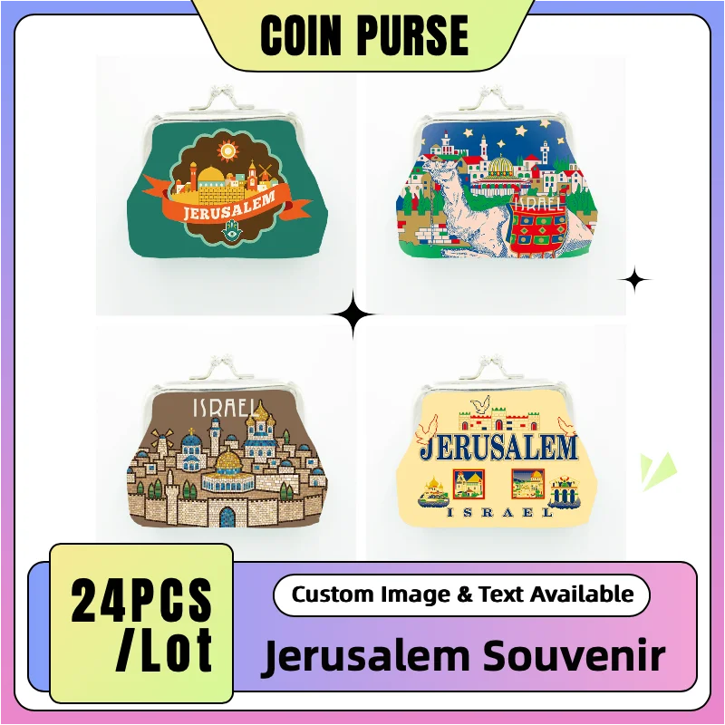 24PCS/Lot Jerusalem Coin Purse, Israel Souvenir Gift, Holy Land Travel Accessories, Custom Design Available, Money Pouch
24PCS/Lot Jerusalem Coin Purse, Israel Souvenir Gift, Holy Land Travel Accessories, Custom Design Available, Money Pouch