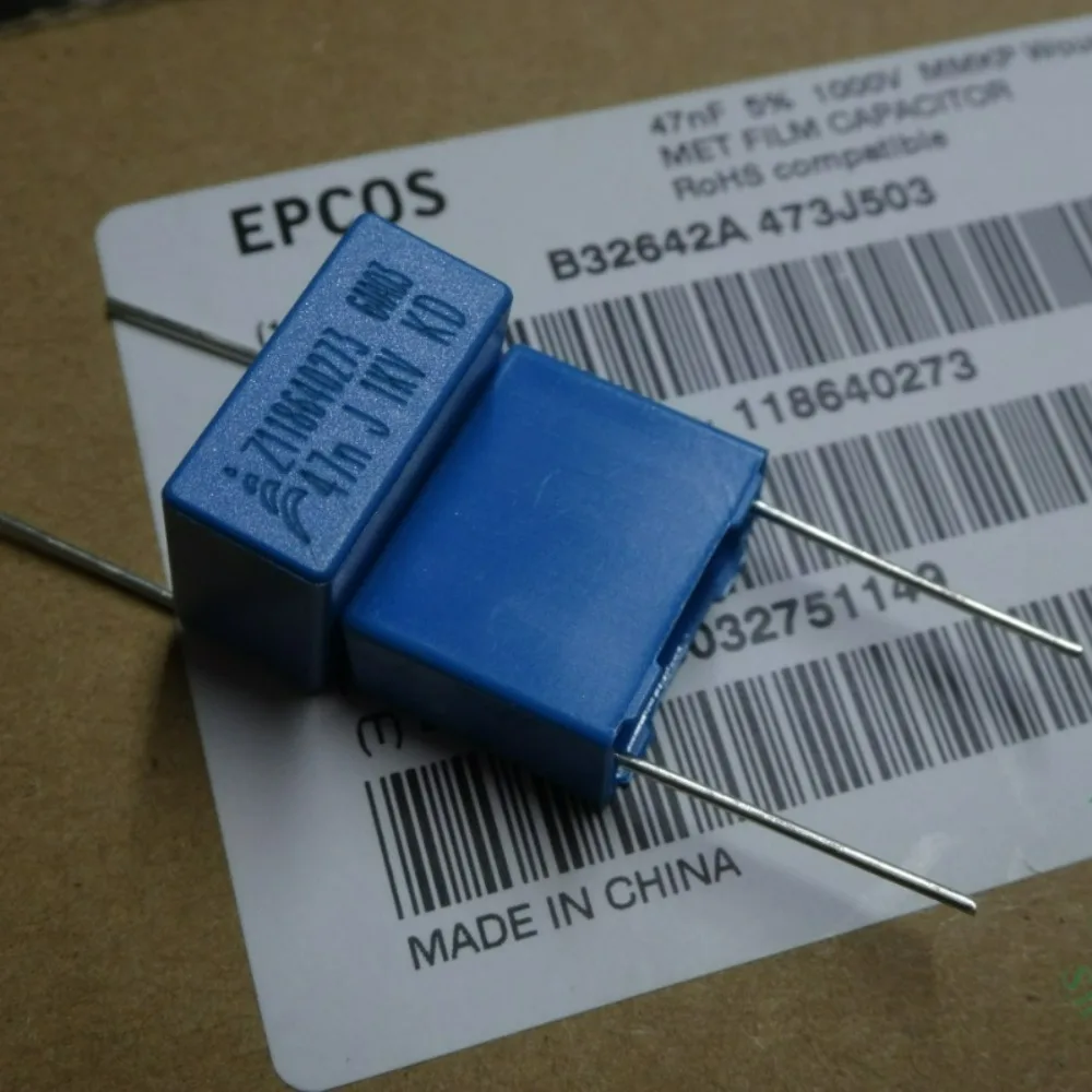 5pcs/lot EPCOS MMKP 0.047uf 1000V 47nF 473J Brand New 15mm Film Capacitor B32642A473J
5pcs/lot EPCOS MMKP 0.047uf 1000V 47nF 473J Brand New 15mm Film Capacitor B32642A473J