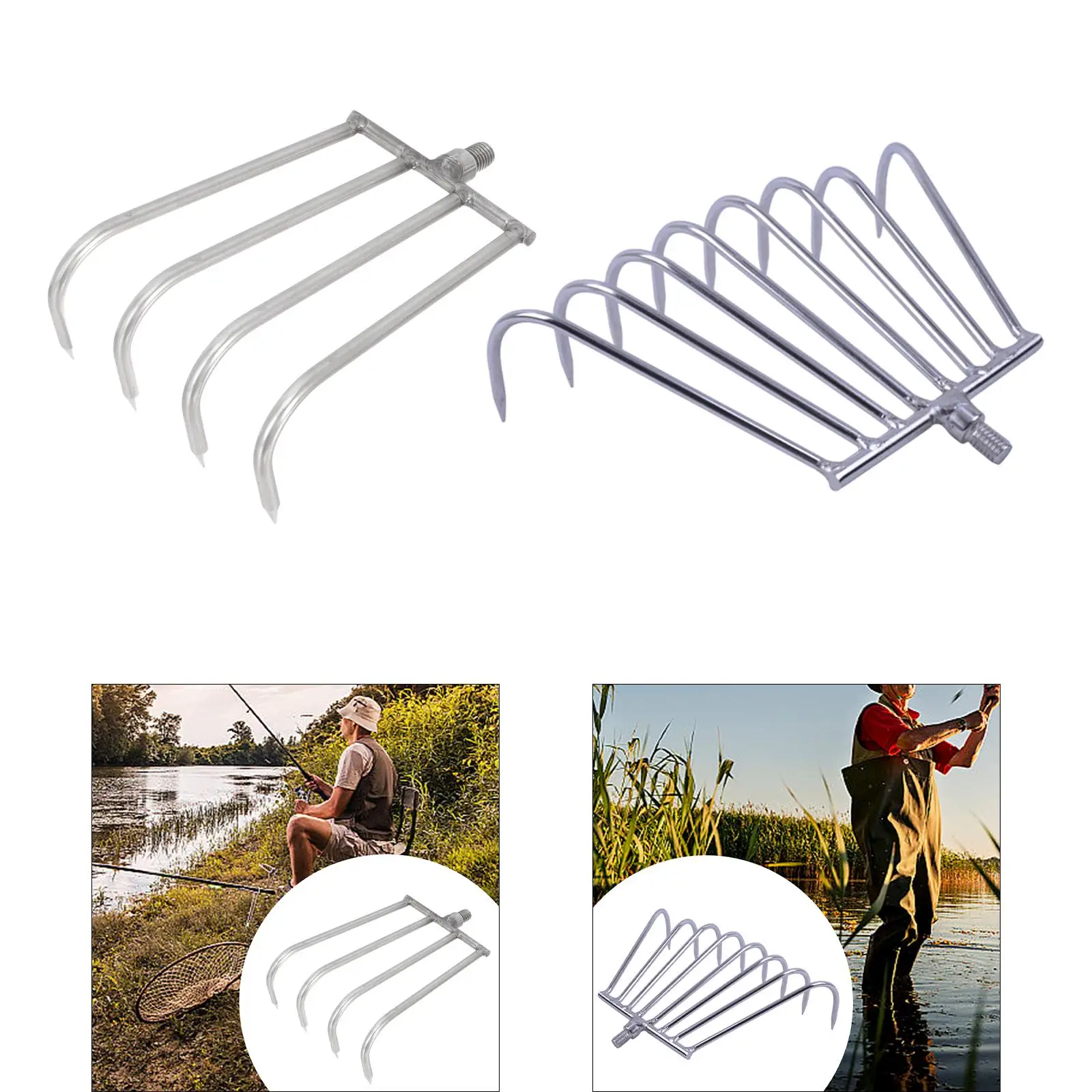 Stainless Metal Hand Rake Head Aquatic Rake Head Fishing Cleaning Gardening Tool Removal Tool M8 for Digging Transplanting
Stainless Metal Hand Rake Head Aquatic Rake Head Fishing Cleaning Gardening Tool Removal Tool M8 for Digging Transplanting