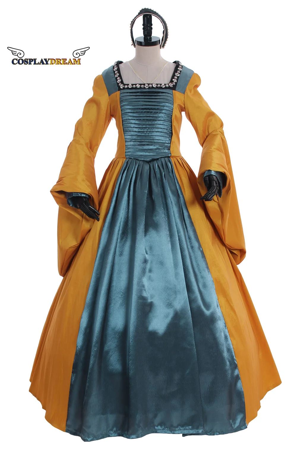 Medieval Dress Cosplay Queen Anne Boleyn Brown Renaissance Faire Tudor Court Cosplay Costume Dress
Medieval Dress Cosplay Queen Anne Boleyn Brown Renaissance Faire Tudor Court Cosplay Costume Dress