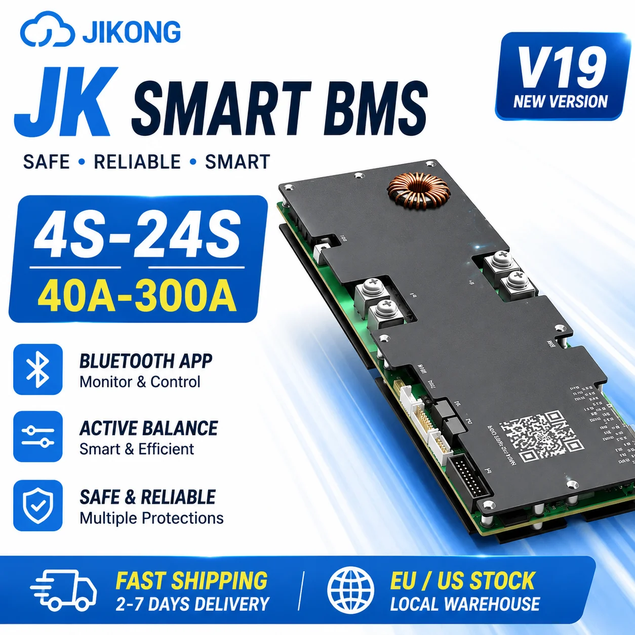 JIKONG JK- PB2A16S20P v19 JK BMS 4-24S 40A-300A Smart Bluetooth BMS Active Balancer for LiFePO4 Li-ion Battery Pack pb2a16s20p
JIKONG JK- PB2A16S20P v19 JK BMS 4-24S 40A-300A Smart Bluetooth BMS Active Balancer for LiFePO4 Li-ion Battery Pack pb2a16s20p