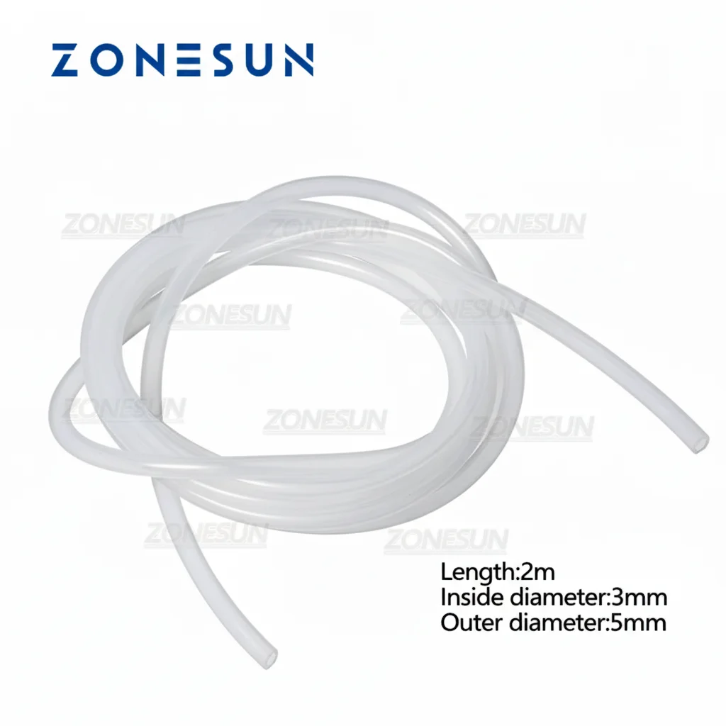 Силиконовая трубка ZONESUN PJ-GZ3, длина 2 м, внутренний диаметр 3 мм, резиновый шланг для машины для розлива жидкостей 
Силиконовая трубка ZONESUN PJ-GZ3, длина 2 м, внутренний диаметр 3 мм, резиновый шланг для машины для розлива жидкостей