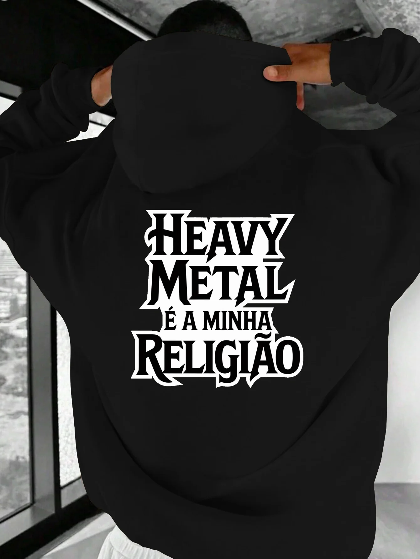 Мужская толстовка с капюшоном Heavy Metal Is My Religion с жирным белым принтом, свободный пуловер с капюшоном и длинными рукавами для повседневной одежды
Мужская толстовка с капюшоном Heavy Metal Is My Religion с жирным белым принтом, свободный пуловер с капюшоном и длинными рукавами для повседневной одежды