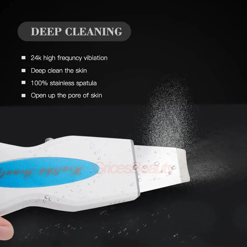 Hot Sale Ultrasonic Skin Scrubber Vibrating Face Spatula Peeling Blackhead Remover Facial Lifting Cleansing Ultrasonic Skin Care
Hot Sale Ultrasonic Skin Scrubber Vibrating Face Spatula Peeling Blackhead Remover Facial Lifting Cleansing Ultrasonic Skin Care
