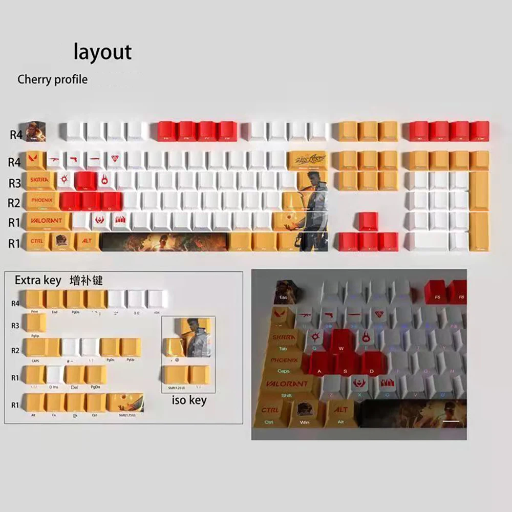 Valorant keycaps Viper Full Set Cherry Profile Transparent Side Print Letter Standard Engraving PBT Dye Sub Keycaps Game keycaps
Valorant keycaps Viper Full Set Cherry Profile Transparent Side Print Letter Standard Engraving PBT Dye Sub Keycaps Game keycaps