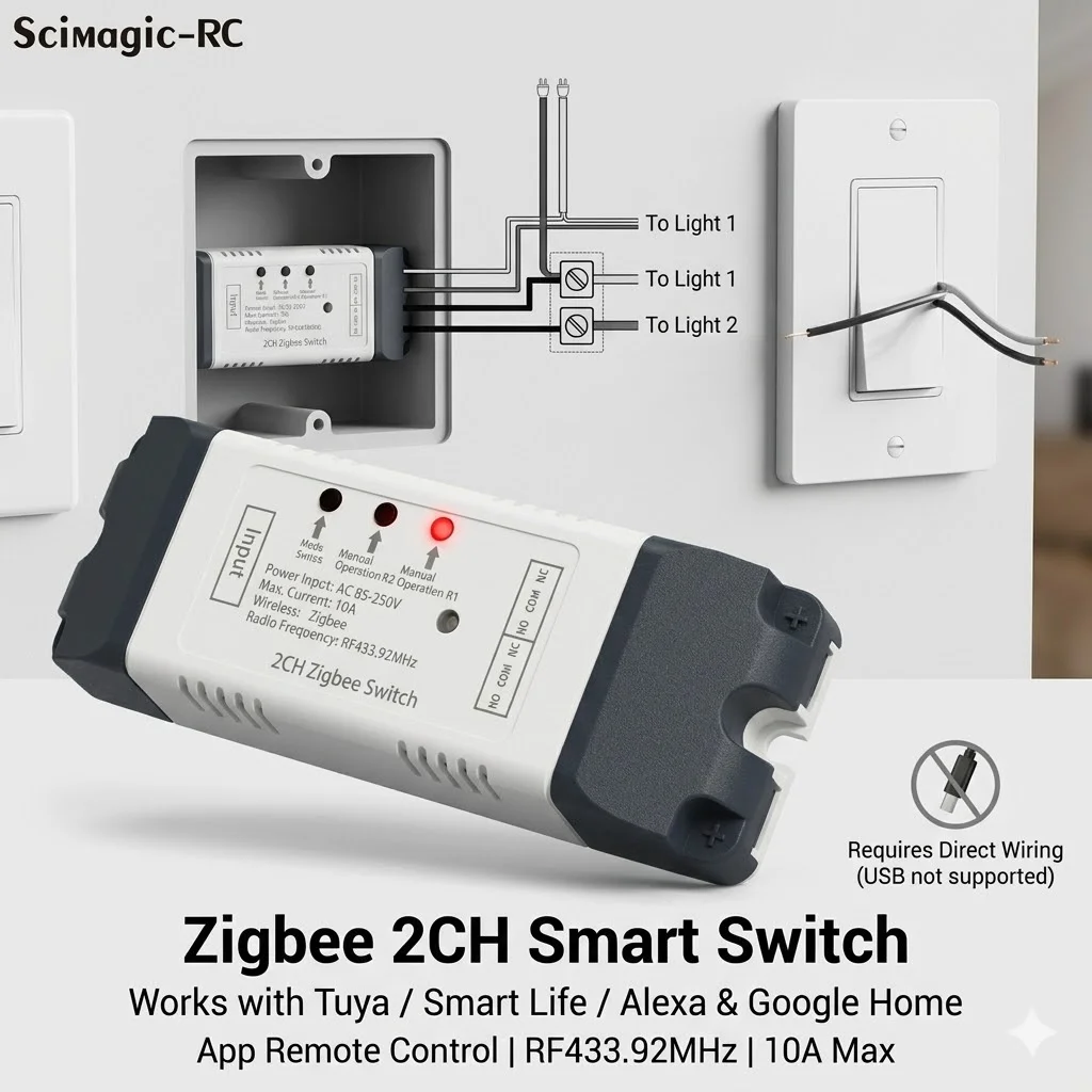 Zigbee 12V 24V AC DC RF Smart Switch WIFI 2CH Smart Wifi Switch Module App Remote Control 433 Light Switch 10A For Tuya
Zigbee 12V 24V AC DC RF Smart Switch WIFI 2CH Smart Wifi Switch Module App Remote Control 433 Light Switch 10A For Tuya