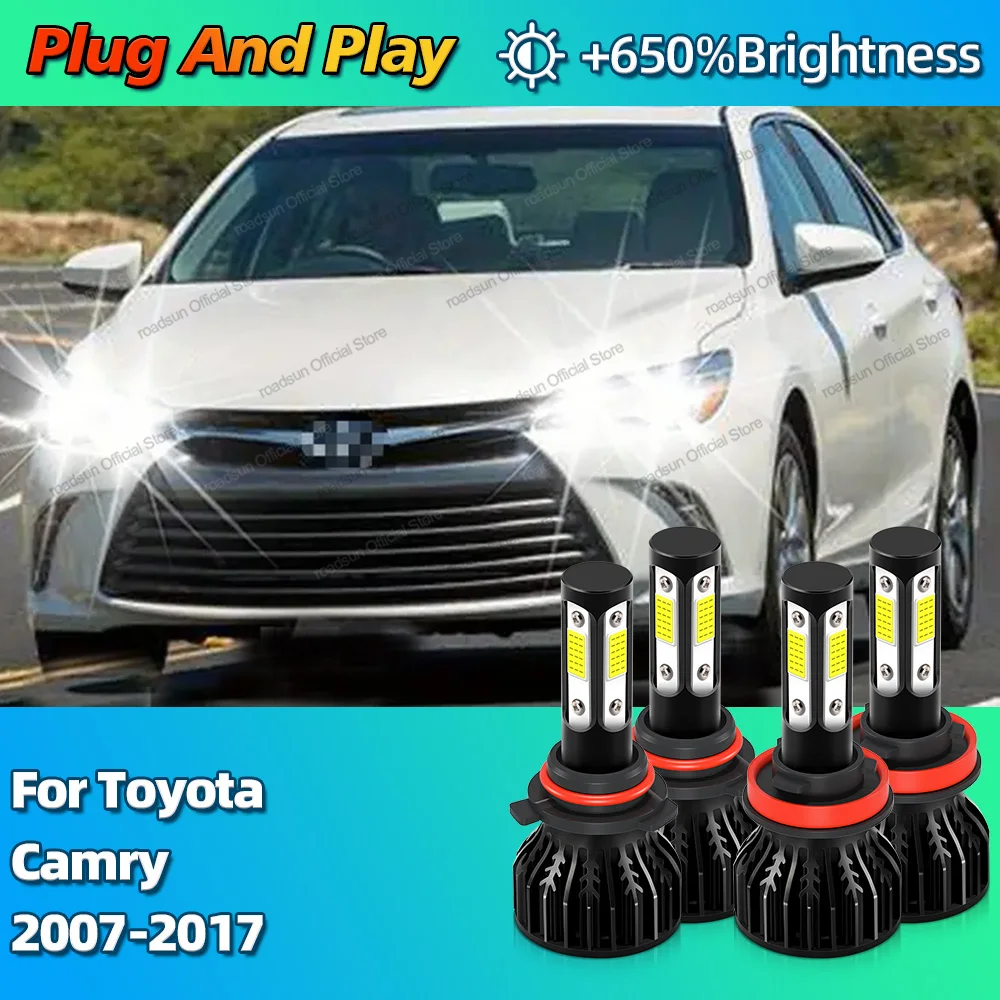 4Pcs 6000K LED Lamp Car Headlight HB3 H11 Canbus High Low Beam Light Bulbs For Toyota Camry 2007-2017 2008 2009 2010 2011 2012
4Pcs 6000K LED Lamp Car Headlight HB3 H11 Canbus High Low Beam Light Bulbs For Toyota Camry 2007-2017 2008 2009 2010 2011 2012
