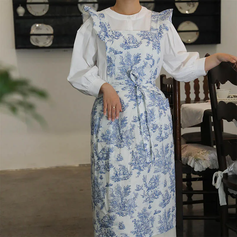 Длинный водоотталкивающий хлопковый фартук с рюшами и карманами, женский кухонный фартук с перекрещенной спинкой для приготовления пищи, выпечки, платье для салона Pinafore
Длинный водоотталкивающий хлопковый фартук с рюшами и карманами, женский кухонный фартук с перекрещенной спинкой для приготовления пищи, выпечки, платье для салона Pinafore