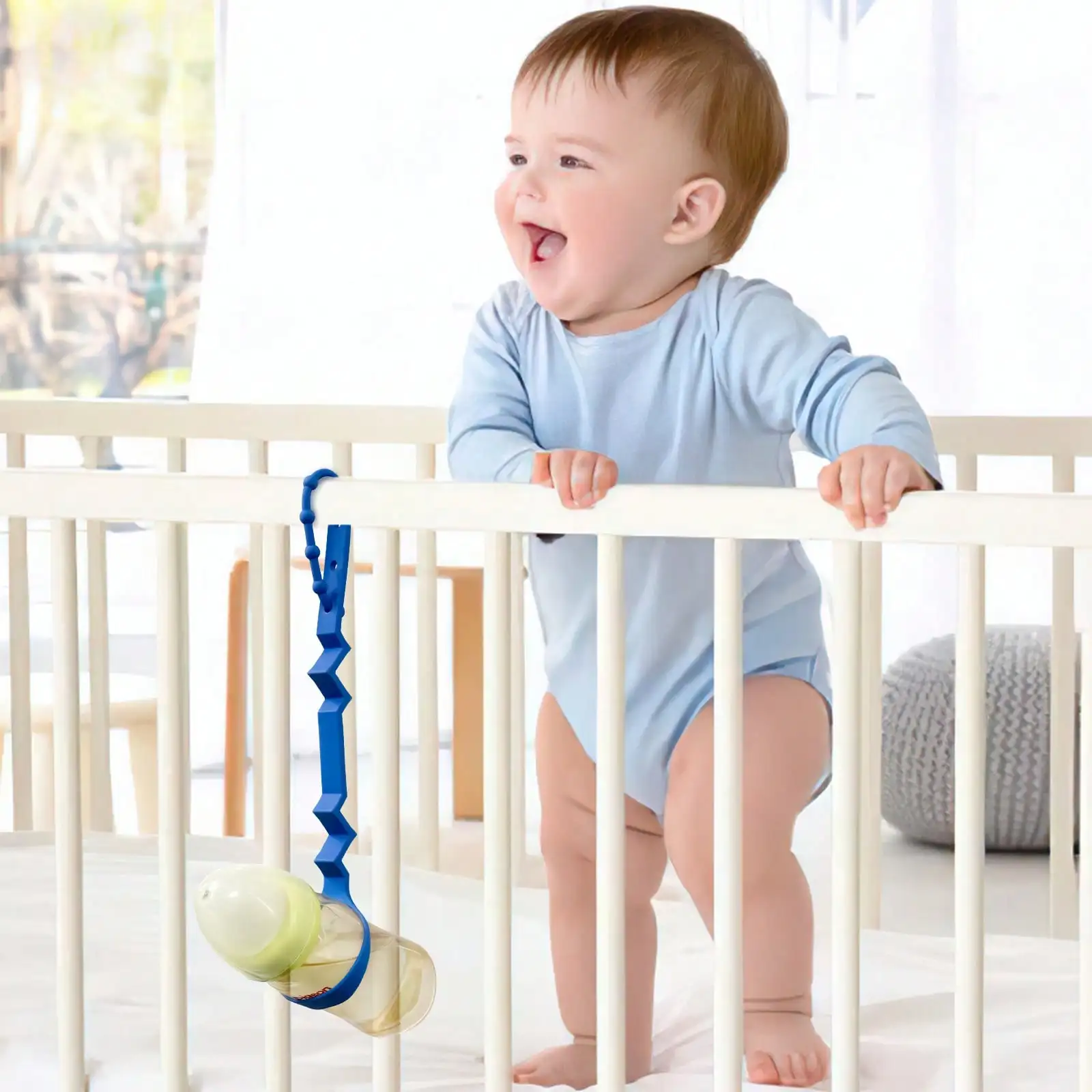 Silicone Toy Strap for Baby Bottle Tether Bungee Stretch Teething Toy Holder for High Chair Stroller Car Seat BPA Free 3 pk
Silicone Toy Strap for Baby Bottle Tether Bungee Stretch Teething Toy Holder for High Chair Stroller Car Seat BPA Free 3 pk