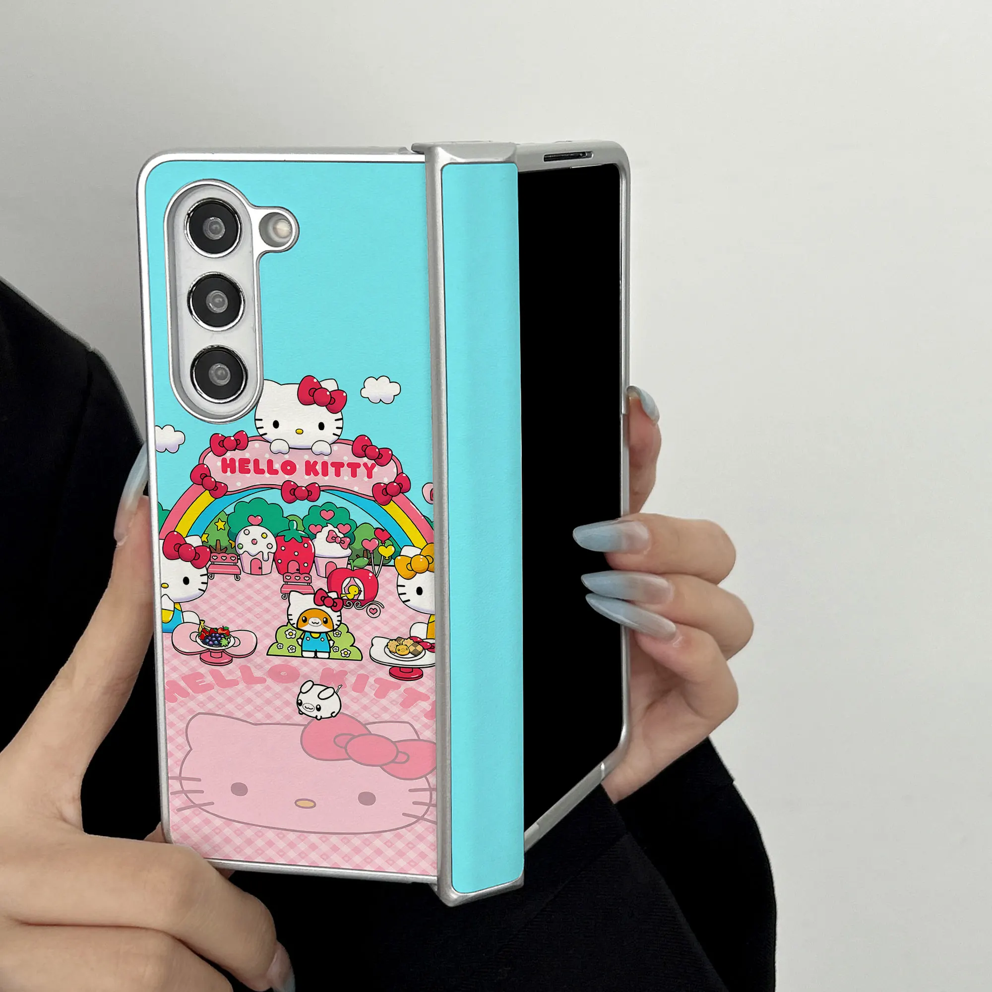 Cute Rainbow Paradise Women's HelloKitty is suitable for Samsung Galaxy Z folding 7/6/5/4 W26 all inclusive leather magnetic she
Cute Rainbow Paradise Women's HelloKitty is suitable for Samsung Galaxy Z folding 7/6/5/4 W26 all inclusive leather magnetic she
