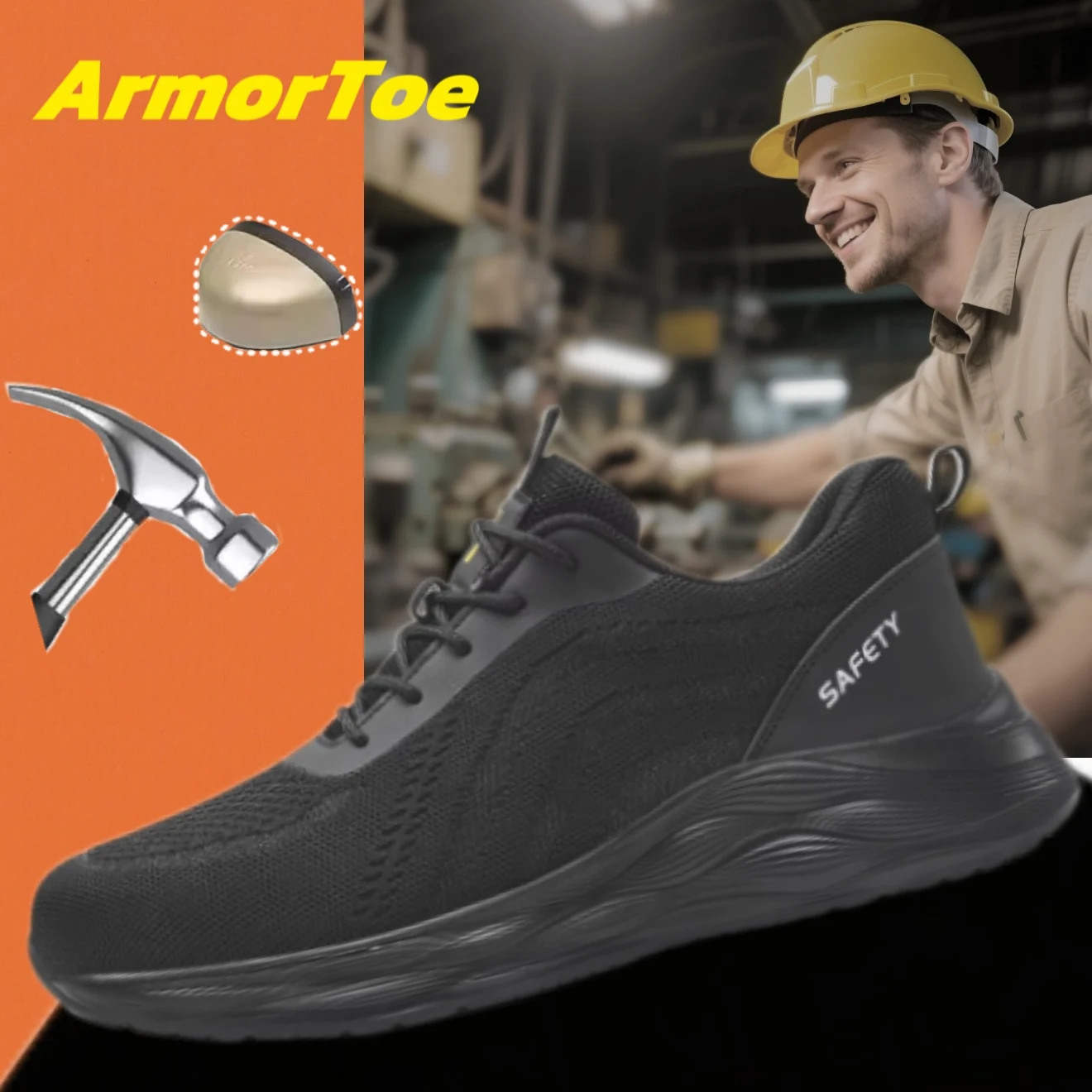 ArmorToe Four Seasons Section Steel Head Safety Shoes Anti-smash Anti-stabbing Wear-resistant Work Shoes Non-slip #Armor2579
ArmorToe Four Seasons Section Steel Head Safety Shoes Anti-smash Anti-stabbing Wear-resistant Work Shoes Non-slip #Armor2579