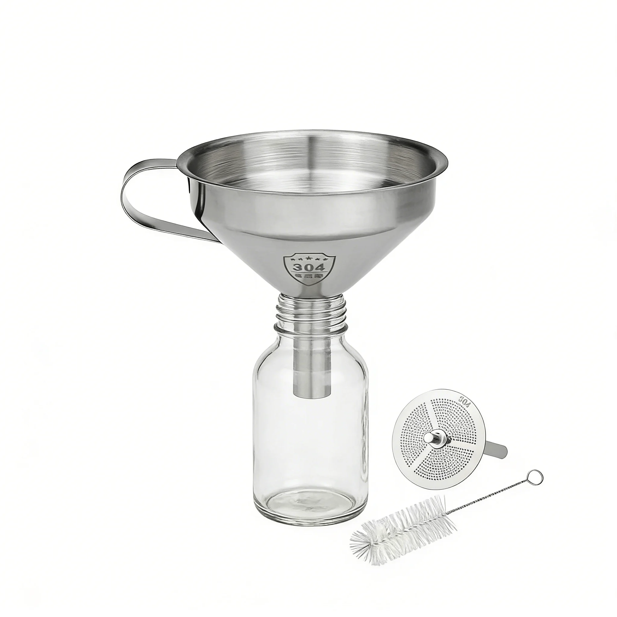 3-Piece Stainless Steel Funnel Set with Removable Filter – Detachable Mesh Screen Separates Residue from Liquid, Includes Cleaning Brush, Perfect for Bottle Filling, Oil Transfer, Home Brewing & Kitchen Use
3-Piece Stainless Steel Funnel Set with Removable Filter – Detachable Mesh Screen Separates Residue from Liquid, Includes Cleaning Brush, Perfect for Bottle Filling, Oil Transfer, Home Brewing & Kitchen Use