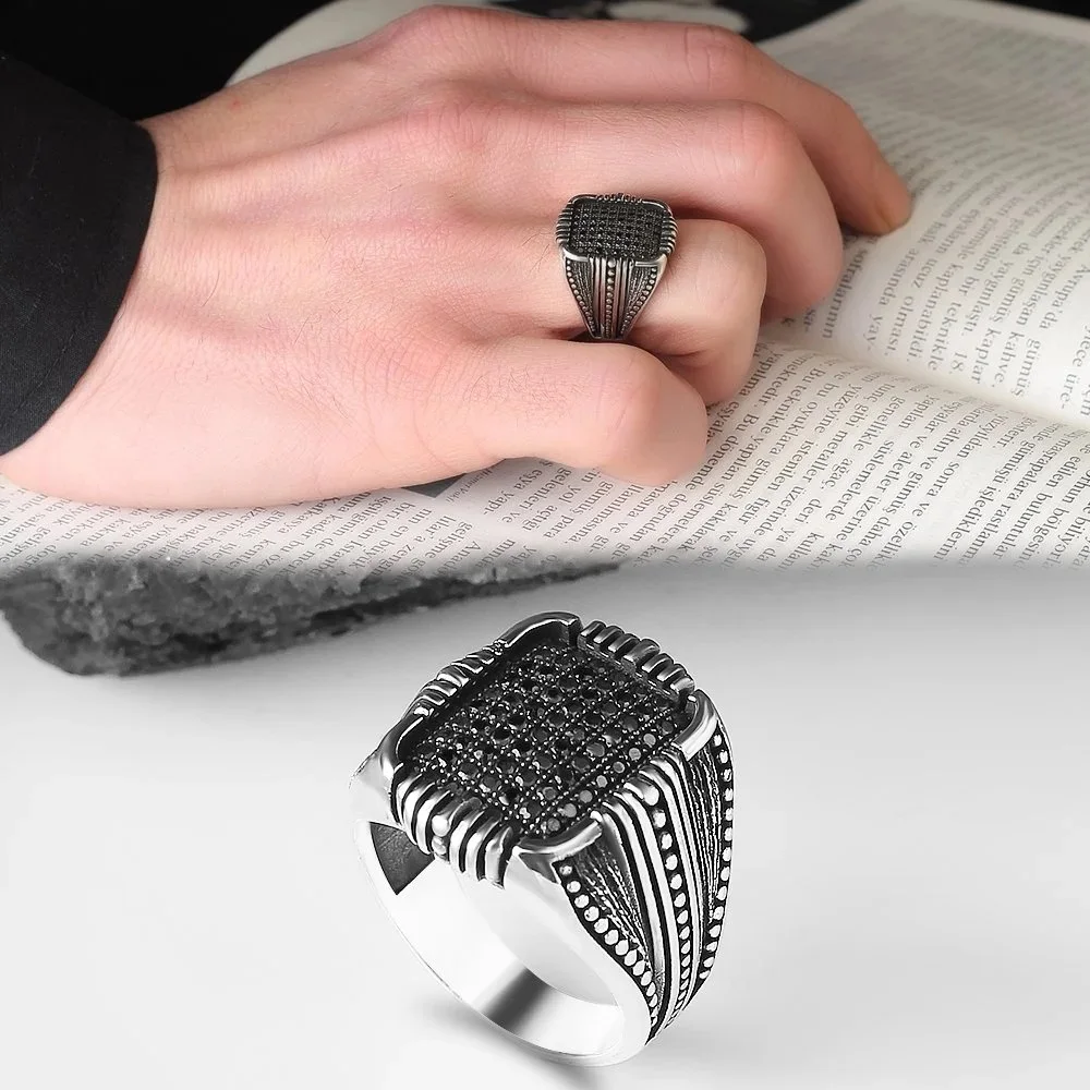 Real 925 Sterling Silver Ring For Men Black Natural Onyx Zircon Stone Jewelry Fashion Vintage Gift Aqeeq Male Accessory All Size
Real 925 Sterling Silver Ring For Men Black Natural Onyx Zircon Stone Jewelry Fashion Vintage Gift Aqeeq Male Accessory All Size
