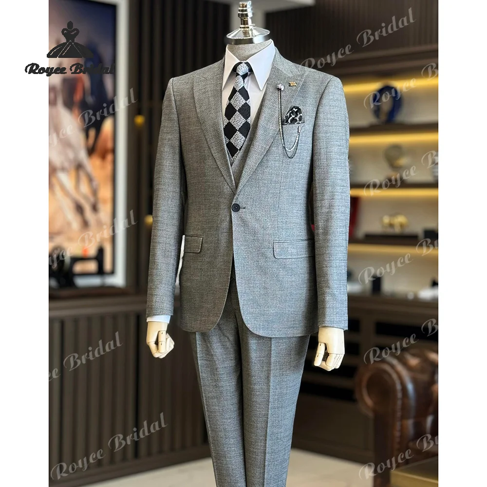 Серый клетчатый мужской костюм-тройка с однобортным пиджаком и лацканами-капюшоном для свадьбы и деловых мероприятий, модель 2026 года, костюм homme mariage
Серый клетчатый мужской костюм-тройка с однобортным пиджаком и лацканами-капюшоном для свадьбы и деловых мероприятий, модель 2026 года, костюм homme mariage