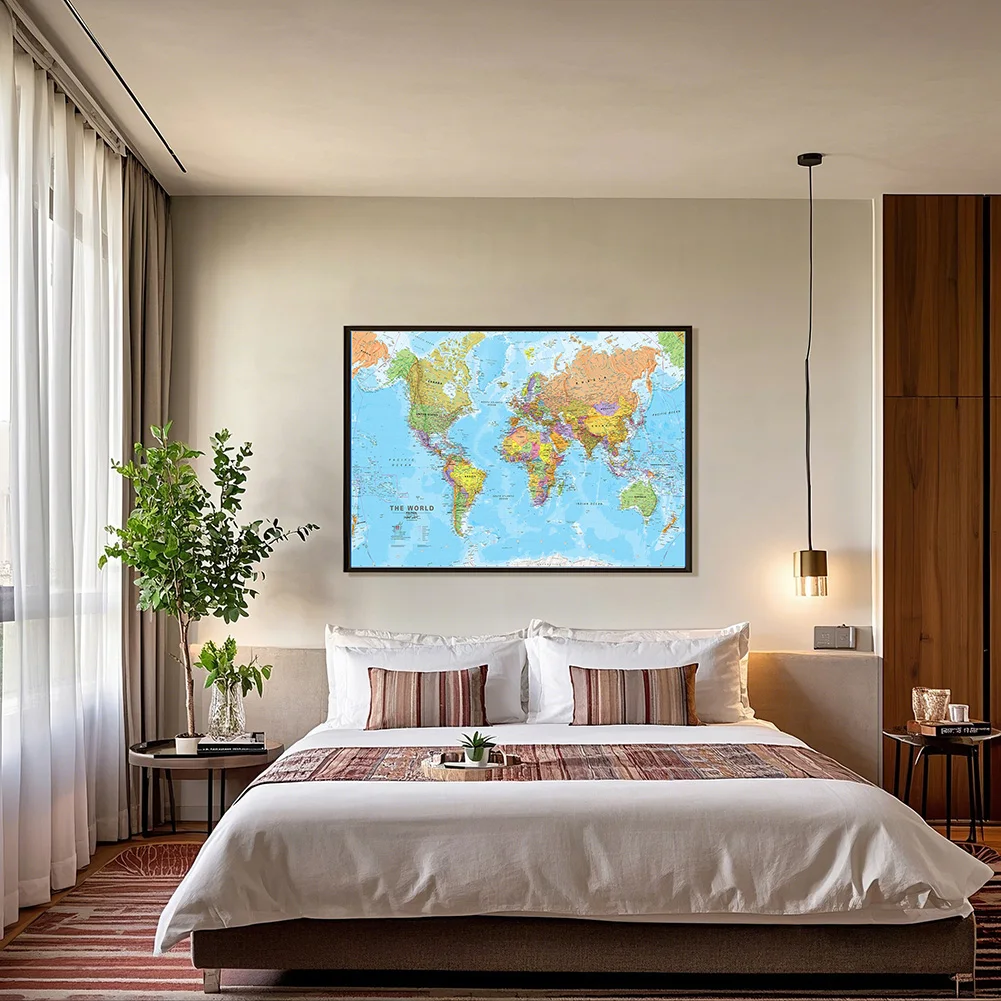 225*150cm Wall World Map in English Poster Picture Art Non-woven Painting Living Room School Supplies Vintage Decoración
225*150cm Wall World Map in English Poster Picture Art Non-woven Painting Living Room School Supplies Vintage Decoración