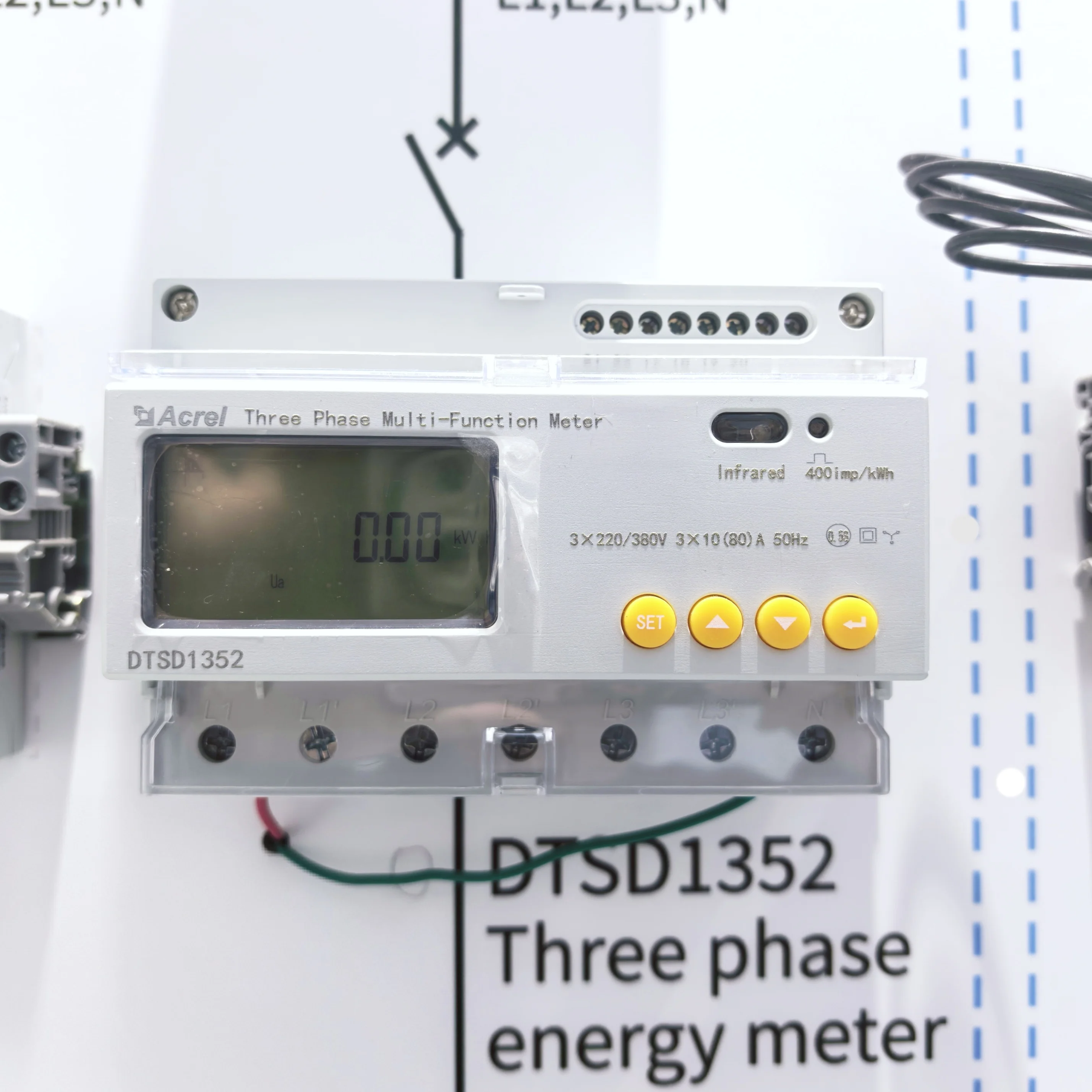Acrel Three Phase Zero Export Bidirectional Energy Meter DTSD1352 220V/380V RS485 Modbus-RTU for Sungrow Solis Brand Inverter
Acrel Three Phase Zero Export Bidirectional Energy Meter DTSD1352 220V/380V RS485 Modbus-RTU for Sungrow Solis Brand Inverter