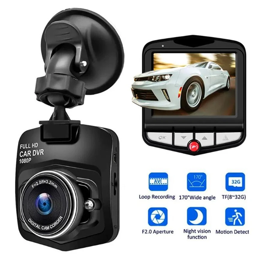 2.4" Full HD 1080P Dash Cam Front/Rear Car DVR, 170° Wide Angle Night Vision G-Sensor Loop Recording Motion Detection Car Camera
2.4" Full HD 1080P Dash Cam Front/Rear Car DVR, 170° Wide Angle Night Vision G-Sensor Loop Recording Motion Detection Car Camera