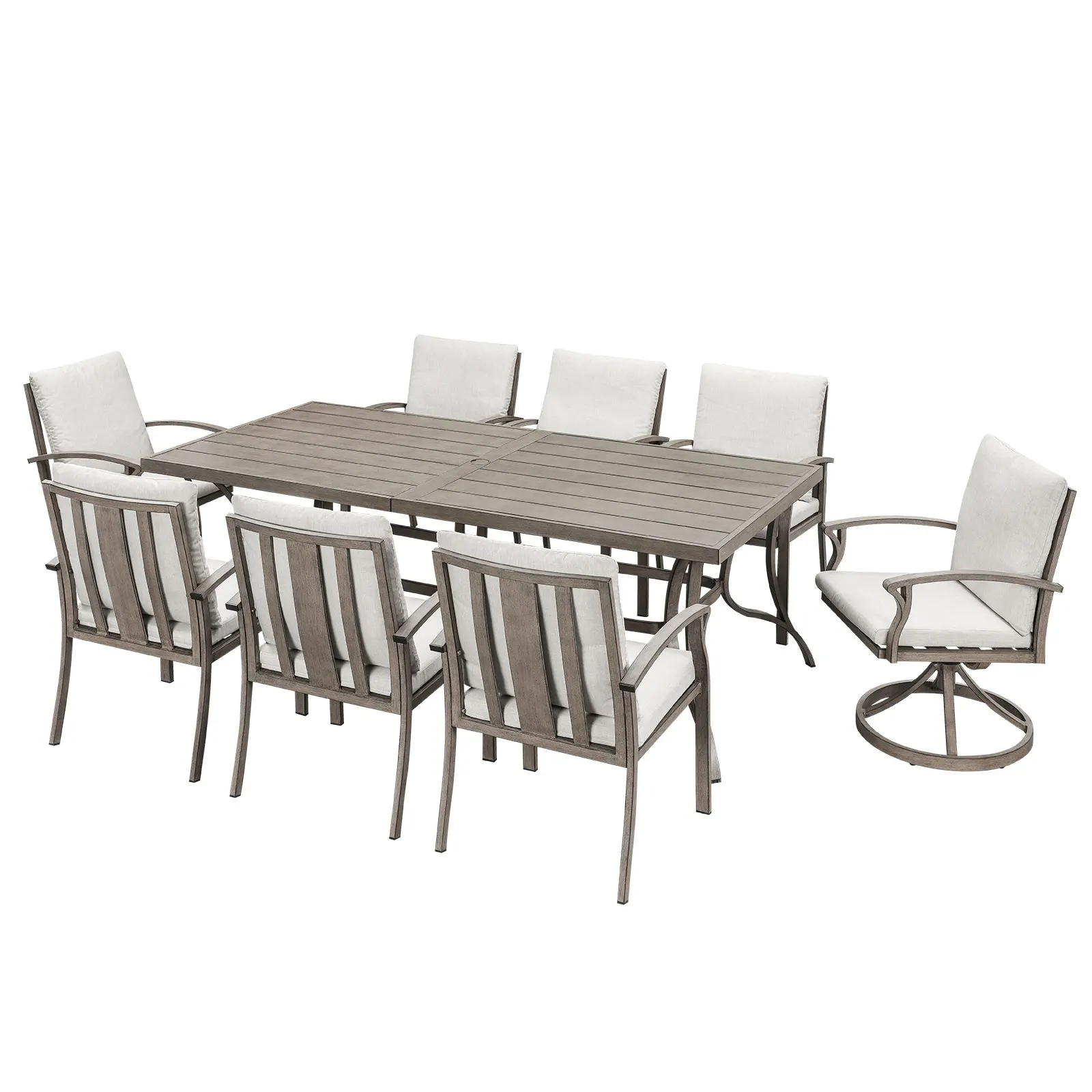 SeeHill Dining Table for 8, 84"x38.6" Aluminum Outdoor Table with Umbrella Hole, Patio Dining Table for Deck or Garden
SeeHill Dining Table for 8, 84"x38.6" Aluminum Outdoor Table with Umbrella Hole, Patio Dining Table for Deck or Garden