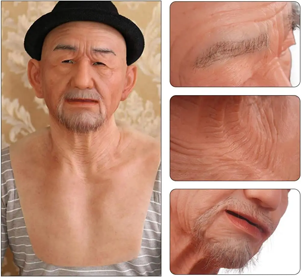 New Silicone Mask Halloween New Breathable Bald Mustache Old Man Headgear Cosplay Props Photography Accessories Halloween Masks
New Silicone Mask Halloween New Breathable Bald Mustache Old Man Headgear Cosplay Props Photography Accessories Halloween Masks