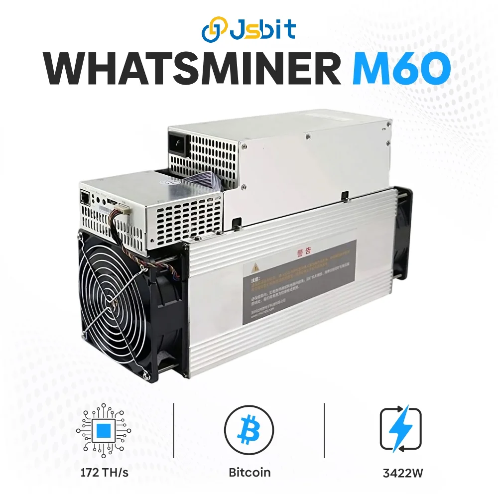 GO‼️‼️MicroBT Whatsminer M60 170TH/s Bitcoin Miner | 3420W SHA-256 ASIC BTC Mining Machine | High Efficiency Air Cooling Miner w
GO‼️‼️MicroBT Whatsminer M60 170TH/s Bitcoin Miner | 3420W SHA-256 ASIC BTC Mining Machine | High Efficiency Air Cooling Miner w