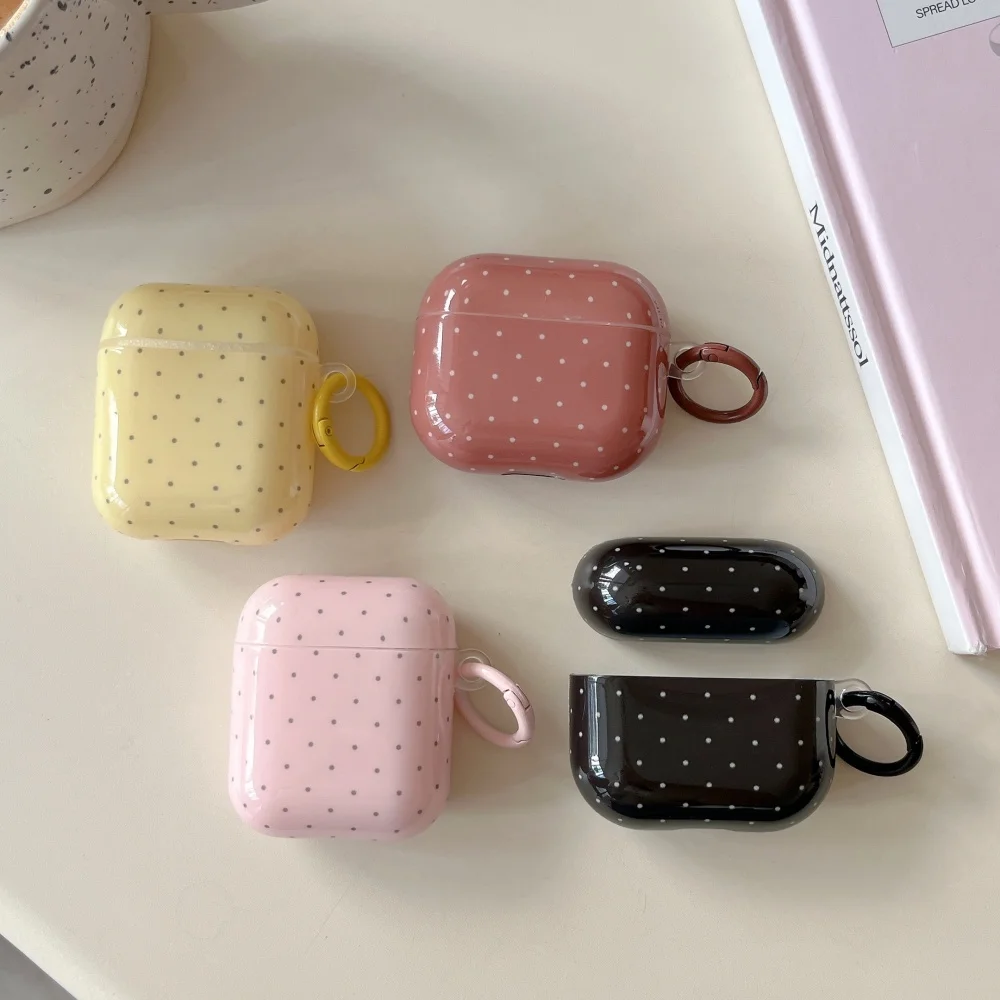 Fashion polka dot solid color headphone protective case for AirPods 2 3 4 Pro 2 3 Korean INS simple shockproof protective cover
Fashion polka dot solid color headphone protective case for AirPods 2 3 4 Pro 2 3 Korean INS simple shockproof protective cover