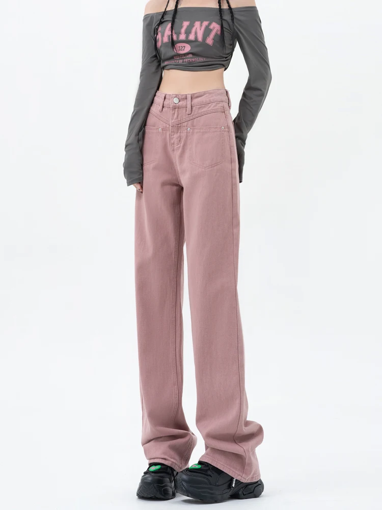 High Waist Jeans For Womens Vintage Straight Baggy Denim Pants Streetwear American Style Fashion Wide Leg Denim Trouser
High Waist Jeans For Womens Vintage Straight Baggy Denim Pants Streetwear American Style Fashion Wide Leg Denim Trouser