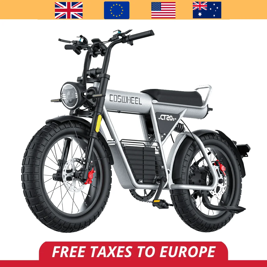 Electric Bike CT20S 2000W Motorcyle Drit bike Ebike 20 Inch Fat Tire Bicycle 60V 27.5AH Bikes Adult Electric Bicycle
Electric Bike CT20S 2000W Motorcyle Drit bike Ebike 20 Inch Fat Tire Bicycle 60V 27.5AH Bikes Adult Electric Bicycle