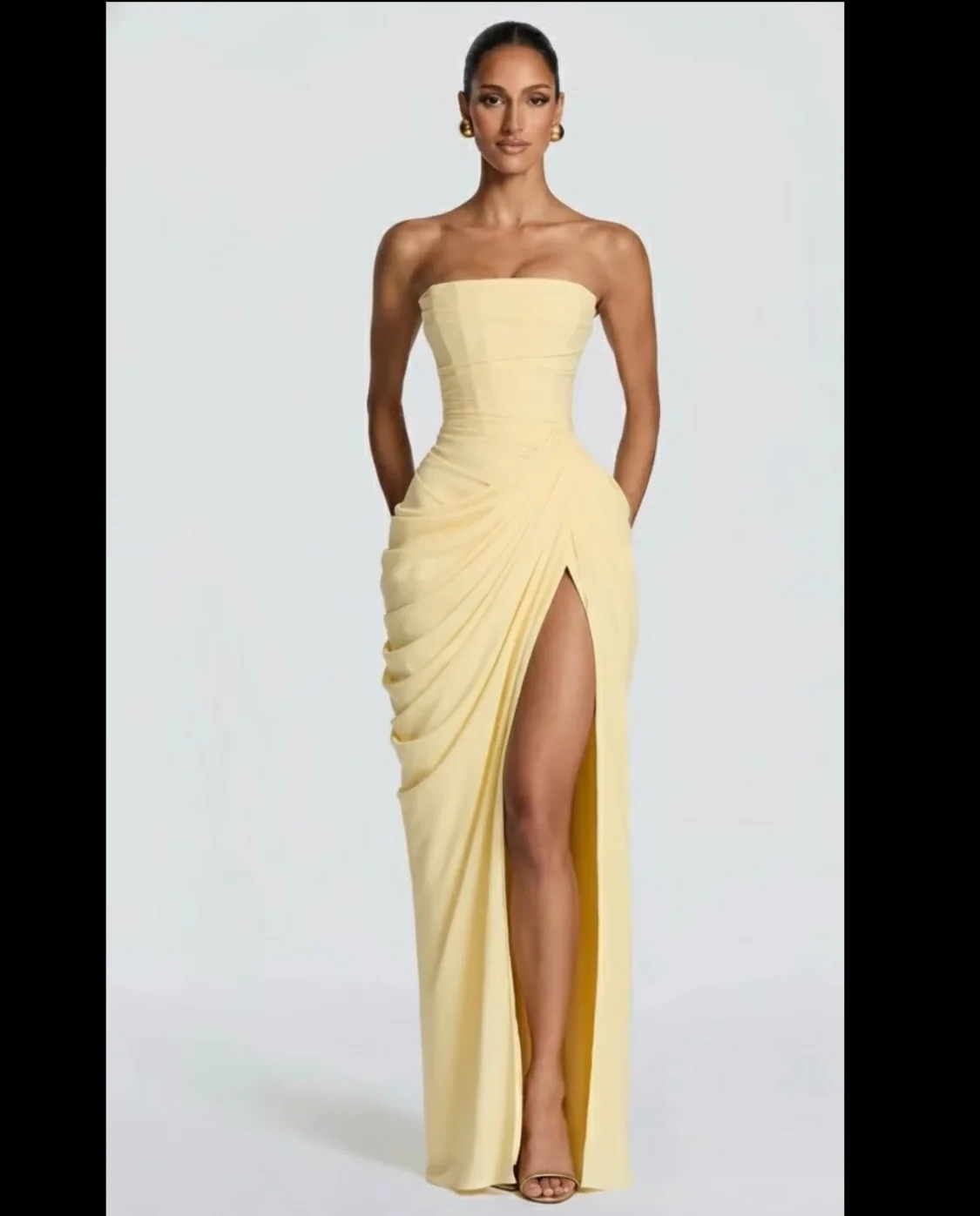Aileen Luxury Satin Strapless Yellow Mermaid Evening Dress 2026 Floor Length Cocktail Party Customized فساتين سهره Ladies
Aileen Luxury Satin Strapless Yellow Mermaid Evening Dress 2026 Floor Length Cocktail Party Customized فساتين سهره Ladies