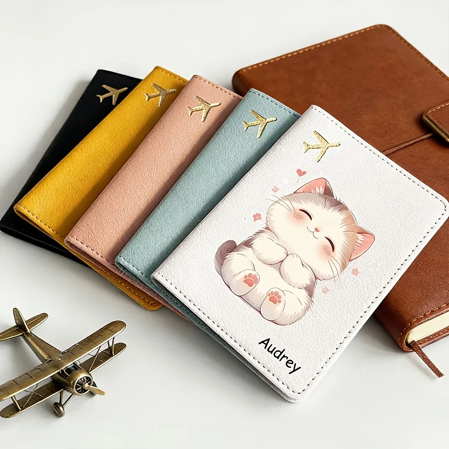 Custom Name Cute Cat Pattern Passport Holder, Open Style Travel Document Organizer Multi-color Ideal Travel Gift
Custom Name Cute Cat Pattern Passport Holder, Open Style Travel Document Organizer Multi-color Ideal Travel Gift