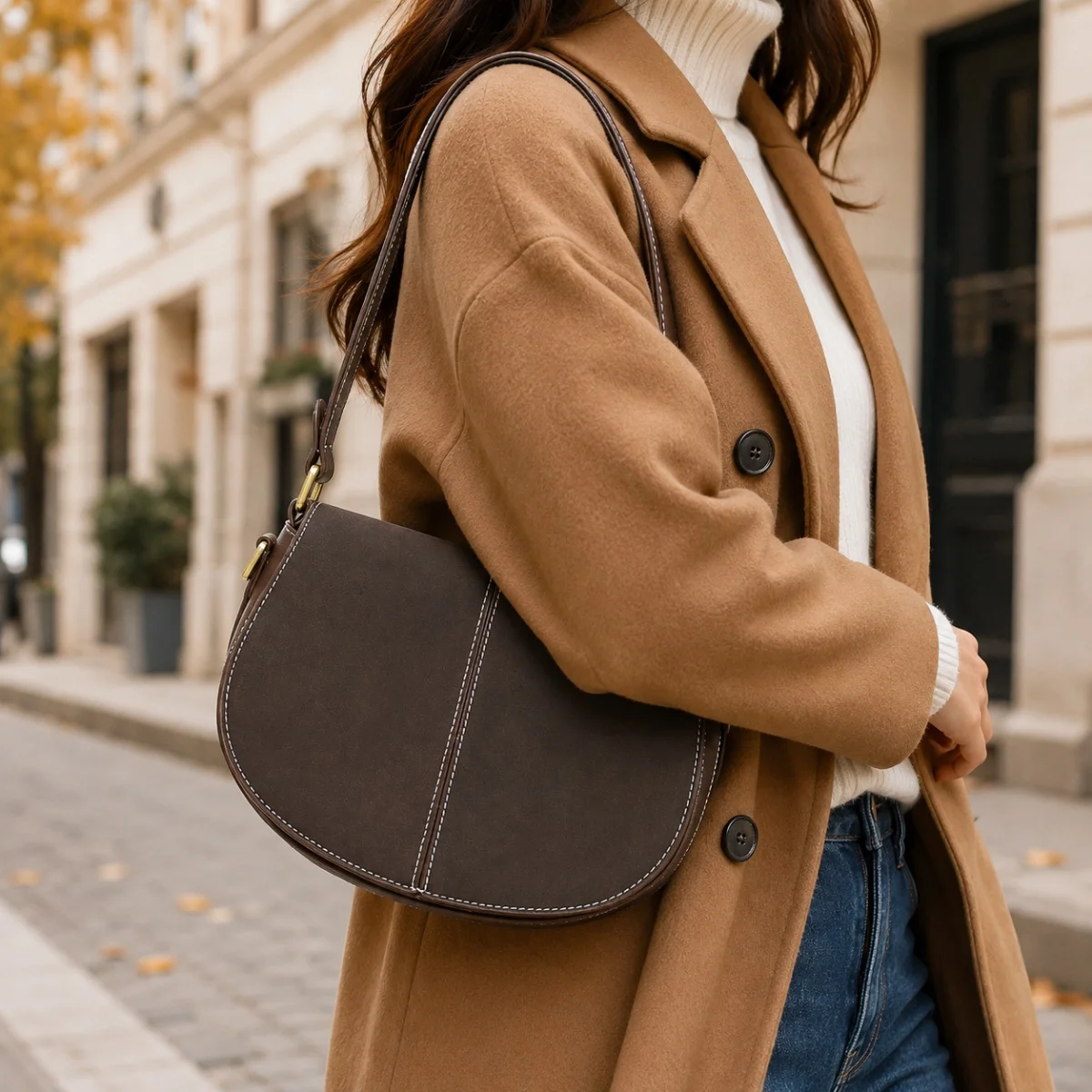 COFANNI Women Vintage Saddle Bag Brown Suede Shoulder Bag Retro Underarm Handbag PU Leather Crossbody Purse for Daily Work
COFANNI Women Vintage Saddle Bag Brown Suede Shoulder Bag Retro Underarm Handbag PU Leather Crossbody Purse for Daily Work