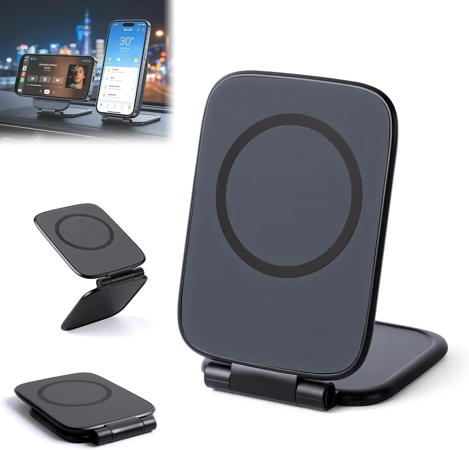 Ultra-Slim Foldable Car Phone Stand Invisible Auto Interior Dashboard Magnetic Mount 360 Rotation Cell Phone Support Holder
Ultra-Slim Foldable Car Phone Stand Invisible Auto Interior Dashboard Magnetic Mount 360 Rotation Cell Phone Support Holder