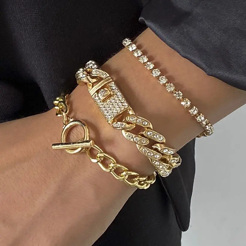 4pcs/set Luxury Bling Crystal Bracelets Set Adjustable Tennis Cuban Link Chain Bangle for Women Rhinestone Charms Jewelry Gifts
4pcs/set Luxury Bling Crystal Bracelets Set Adjustable Tennis Cuban Link Chain Bangle for Women Rhinestone Charms Jewelry Gifts