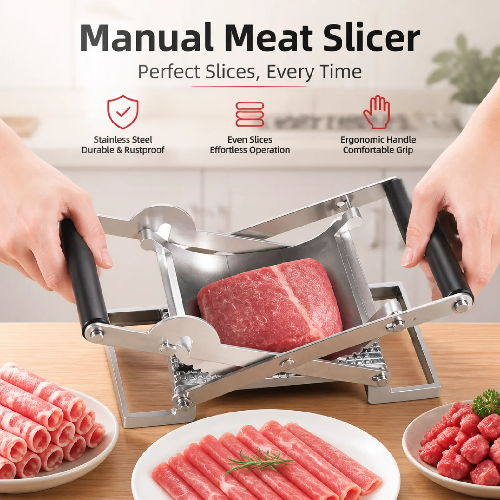 Manual Meat Tenderizer Tenderizes and Flattens Meat Flattener Press Portable Schnitzel Maker Press for Home Cooks BBQ Enthusiast
Manual Meat Tenderizer Tenderizes and Flattens Meat Flattener Press Portable Schnitzel Maker Press for Home Cooks BBQ Enthusiast