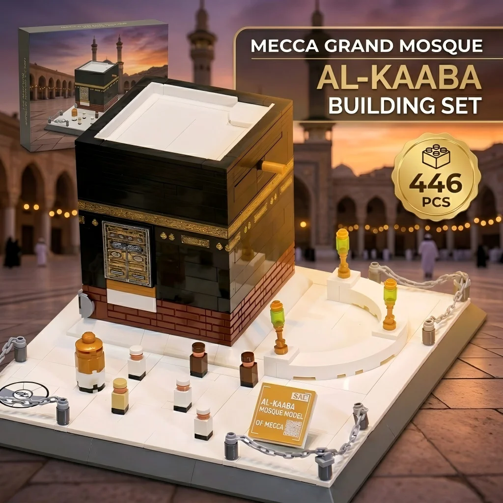 Sacred Mecca Kaaba MOC Building Blocks 446pcs DIY Saudi Arabia Mosque Architecture Series Bricks Desktop Decor Gift for Boys
Sacred Mecca Kaaba MOC Building Blocks 446pcs DIY Saudi Arabia Mosque Architecture Series Bricks Desktop Decor Gift for Boys