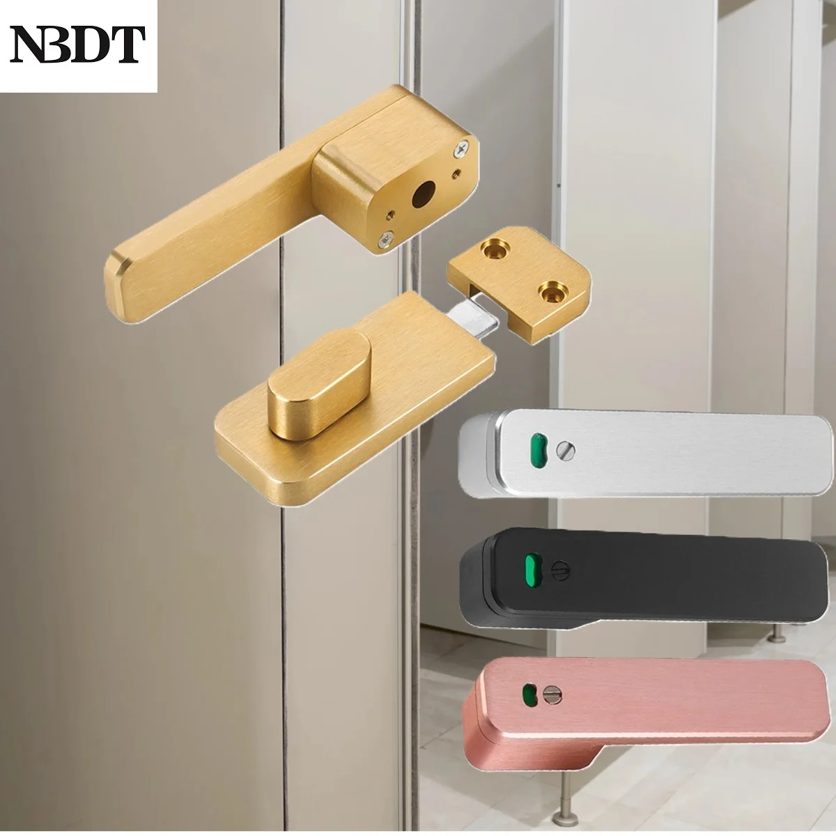 1Pc Aluminum Indicator Bathroom Slide Latch With Handle For Privacy Public Toilet Rose Gold Matte Black
1Pc Aluminum Indicator Bathroom Slide Latch With Handle For Privacy Public Toilet Rose Gold Matte Black
