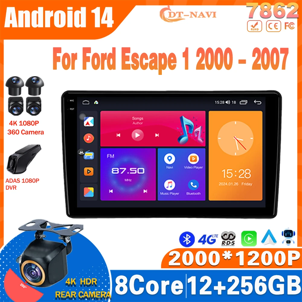 Android 14 Car Radio For Ford Escape 1 2000 - 2007 Multimidia Video Player Navigation GPS Carplay NO 2Din 4G Head Unit WIFI 4G
Android 14 Car Radio For Ford Escape 1 2000 - 2007 Multimidia Video Player Navigation GPS Carplay NO 2Din 4G Head Unit WIFI 4G