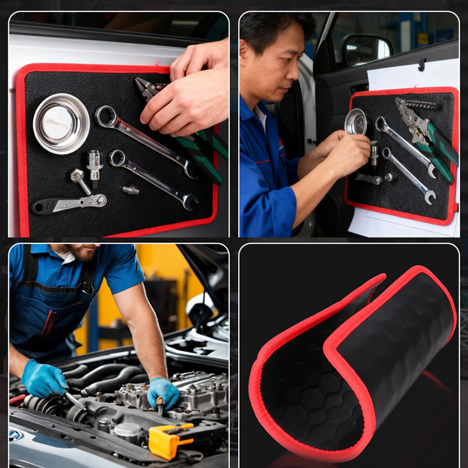 Magnetic Tool Mat Holder PVC Flexible Non Slip Scratchproof Foldable Tray Organizer for Garage Workshop Auto Repair Mechanics
Magnetic Tool Mat Holder PVC Flexible Non Slip Scratchproof Foldable Tray Organizer for Garage Workshop Auto Repair Mechanics