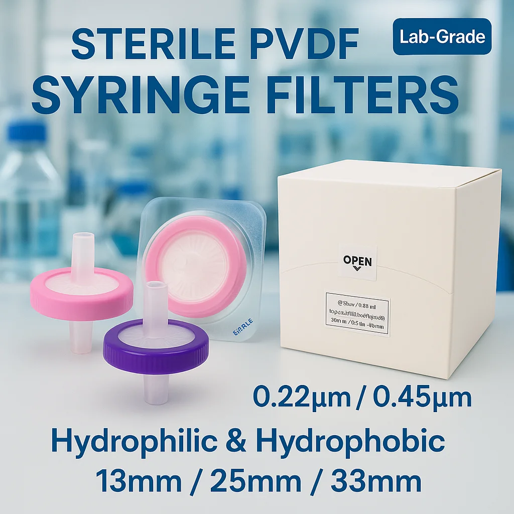 Стерильные шприцевые фильтры из ПВДФ 0,22 мкм/0,45 мкм, одноразовые гидрофильные и гидрофобные фильтры 13 мм, 25 мм, 33 мм, лабораторное использование
Стерильные шприцевые фильтры из ПВДФ 0,22 мкм/0,45 мкм, одноразовые гидрофильные и гидрофобные фильтры 13 мм, 25 мм, 33 мм, лабораторное использование