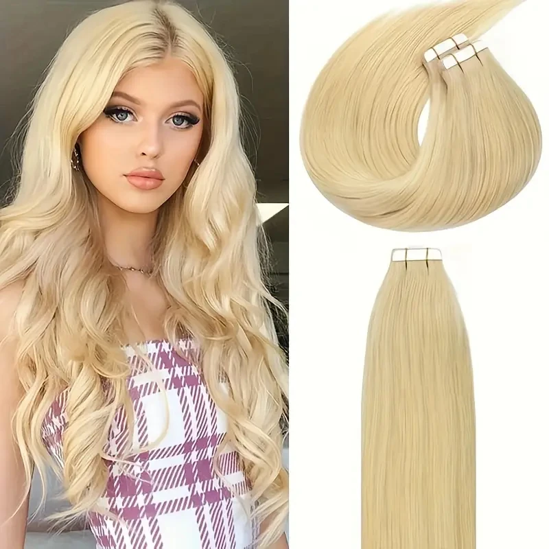 Alimice #613 Blonde Tape in Invisible Human Hair Extensions for Women Remy Human Hair Straight Tape in Hair Extensions 50g
Alimice #613 Blonde Tape in Invisible Human Hair Extensions for Women Remy Human Hair Straight Tape in Hair Extensions 50g