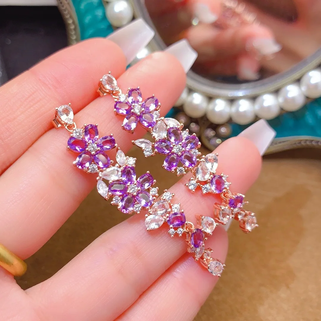 KJJEAXCMY Boutique Jewelry Natural Amethyst Women's Earrings 4x3mm 925 Pure Silver Plated 18K Rose Gold Gift for Girlfriend New 
KJJEAXCMY Boutique Jewelry Natural Amethyst Women's Earrings 4x3mm 925 Pure Silver Plated 18K Rose Gold Gift for Girlfriend New