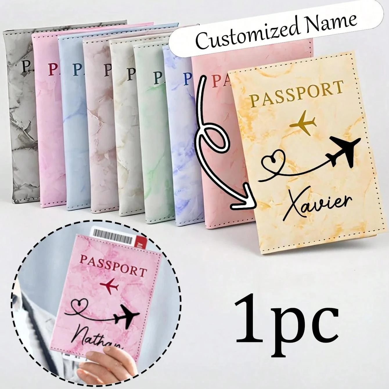 Passport Holder with Name/Text Customization & Ticket Holder Suitable for Honeymoon Travelers
Passport Holder with Name/Text Customization & Ticket Holder Suitable for Honeymoon Travelers